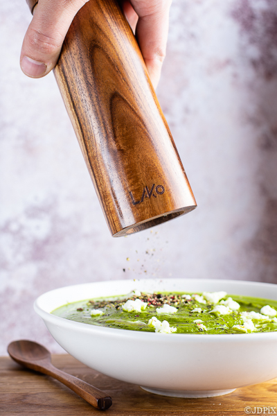 Lako grinders over broccoli stilton soup